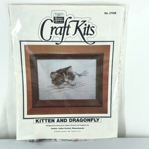 Better Homes And Garden Craft Kit - Kitten and Dragonfly New In Package